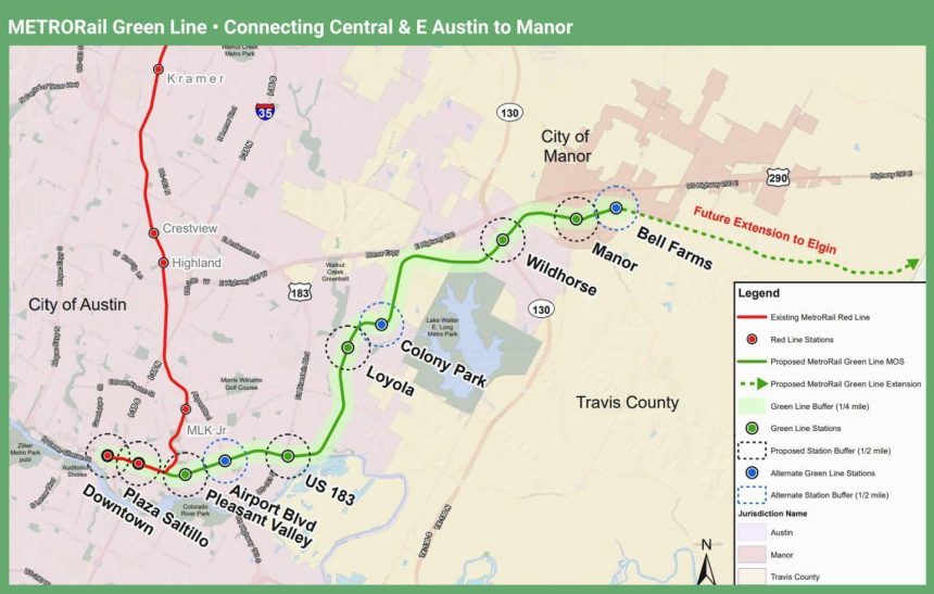 Green Line Map